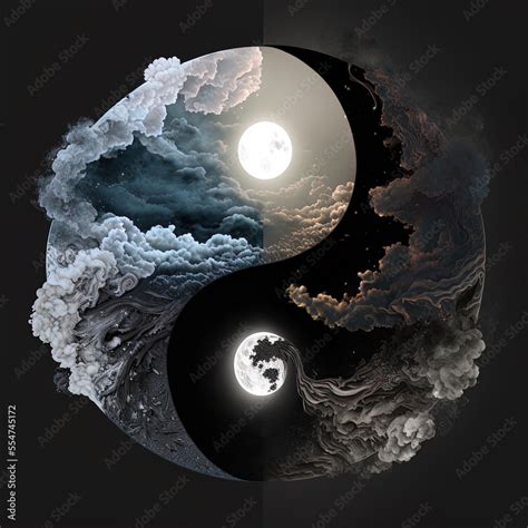 Fantasy Yin-Yang art. AI Stock Illustration | Adobe Stock