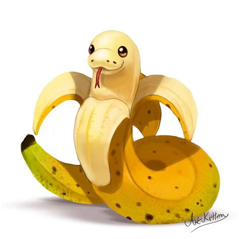 creature doodle #18 banana snake by ArtKitt-Creations | Cute animal drawings, Snake art, Cute ...