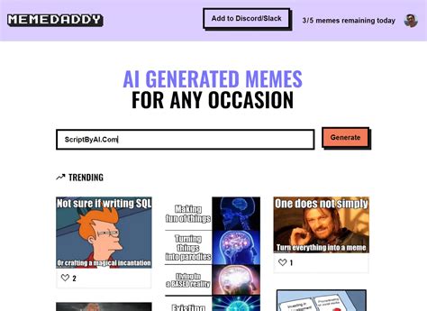 Free & Fast AI Meme Generator - Memedaddy