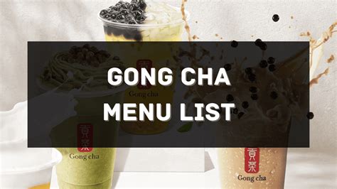 Gong Cha Menu Prices Philippines 2024 [Updated] — All About Philippines Menu