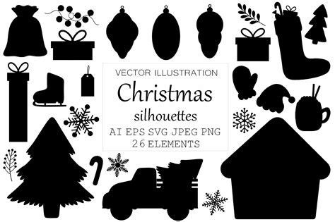 Christmas Silhouettes. Christmas SVG Graphic by shishkovaiv · Creative ...