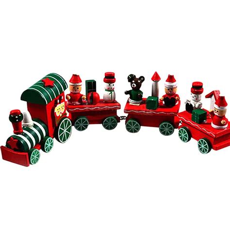 12 setsWood Christmas Xmas Train Decoration Decor Gift Indoor Christmas ...