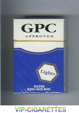 In Stock GPC Approved Lights Filters King Size Box Cigarettes hard box Online