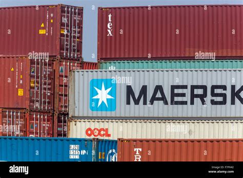 Maersk container shipping sign brand Stock Photo: 90857874 - Alamy