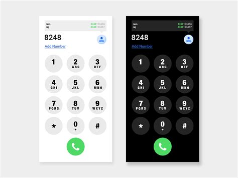 iphone dialpad lite and dark mode(creative) by Ram on Dribbble