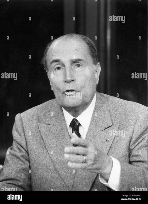 Francois Mitterrand, French President Stock Photo - Alamy