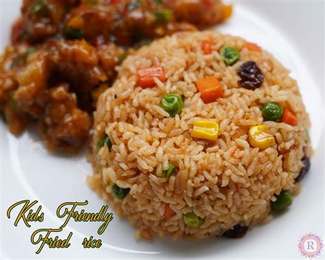 Kids friendly Fried rice recipe, American fried rice style - Raks Kitchen