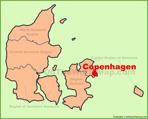 Copenhagen location on the Denmark Map