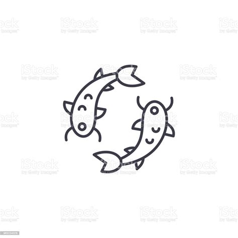 Chinese Fish Linear Icon Concept Chinese Fish Line Vector Sign Symbol Illustration Stock ...