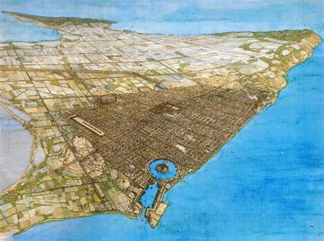 An accurate view of Roman Carthage, a city that was built by Julius ...