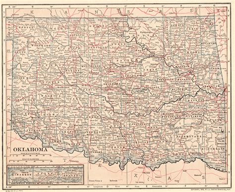 1914 Antique Oklahoma State Map Vintage Map of Oklahoma - Etsy | Art gallery wall, Map, Map of ...