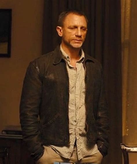 James Bond Skyfall Leather Jacket | Daniel Craig Vintage Jacket - Jacket Makers