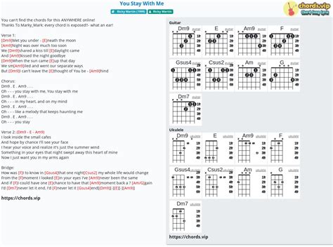 Chord: You Stay With Me - tab, song lyric, sheet, guitar, ukulele | chords.vip