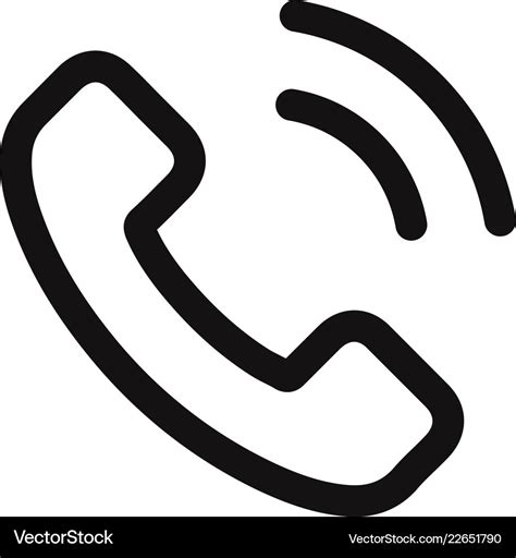 Telephone call icon isolated on white background Vector Image