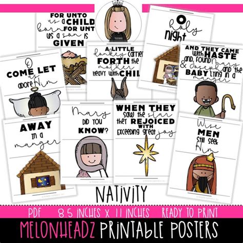 Nativity Posters PRINTABLE - Etsy