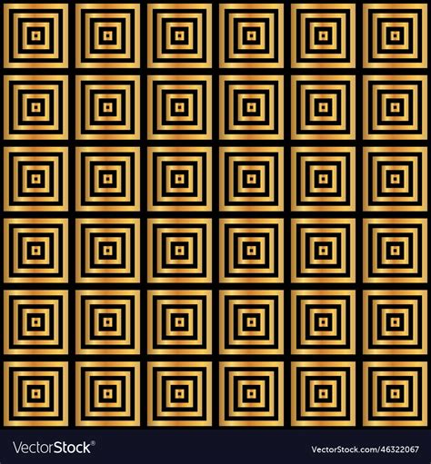 Gold and black geometric pattern Royalty Free Vector Image