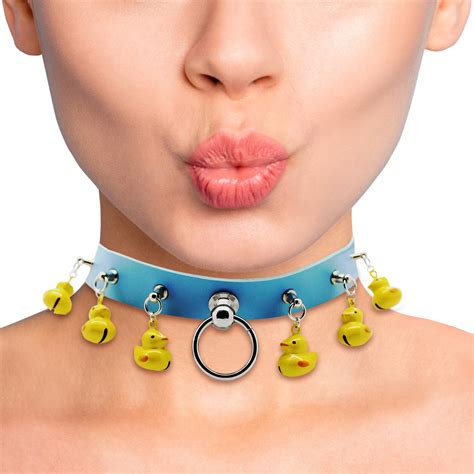 Kawaii Bell Collar/choker Rubber Ducky Bells Fetish Cosplay Kitty Cute ...