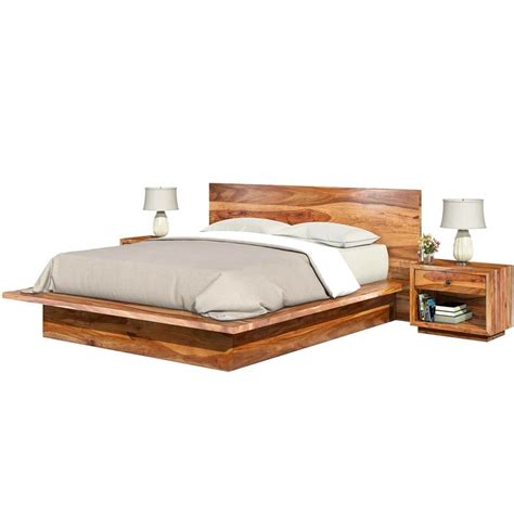 California King Size Solid Wood Platform Bed Frame