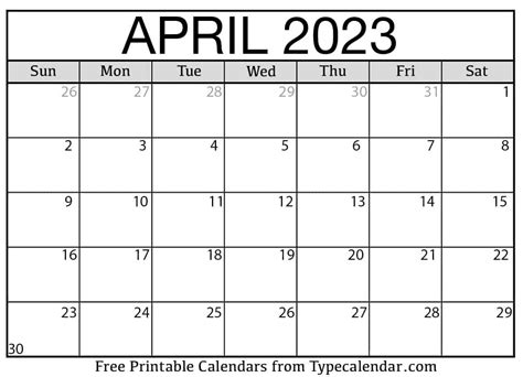 Blank April 2023 Calendar 2023 Calendar - Riset