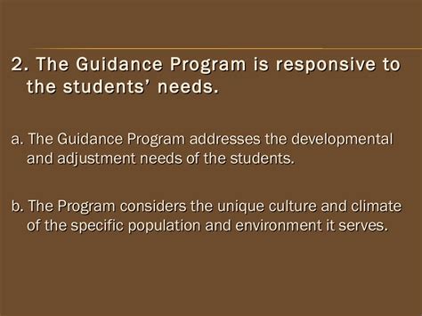 Guidance program