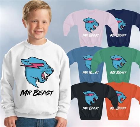 Mr Beast Logo Kids Sweatshirt - MrBeast Youtube Merch - Youth Sweater ...