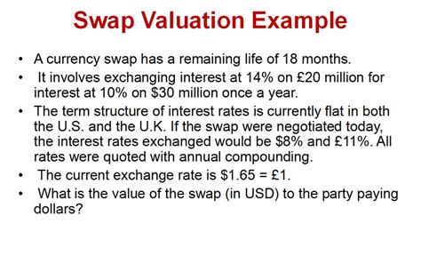 Solved Swap Valuation Example .A currency swap has a | Chegg.com