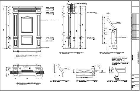 Traditional wooden main door detail drawing in dwg AutoCAD file ...