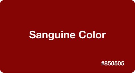 Sanguine Color: Best Practices, Color Codes, Palettes & More!