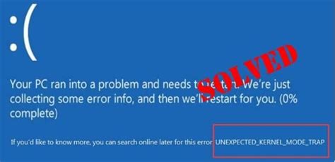 How To Fix Unexpected Kernel Mode Trap Windows 10 ( 5 Ways)