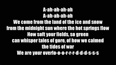 Immigrant Song Lyrics - Karen O, Trent Reznor, and Atticus Ross - YouTube