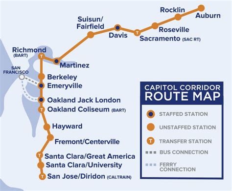 Amtrak Capitol Corridor Map - Winne Karalynn