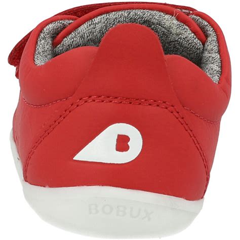 Bobux Step Up Grass Court Red Premium Leather - Awesome Shoes