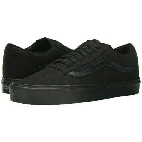 All black old school Vans low cut | Shopee Philippines