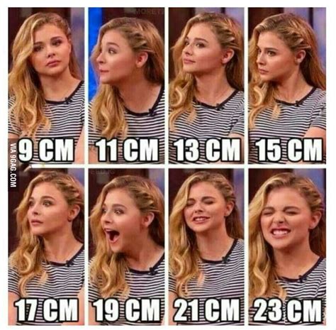 How girls react to different sizes. - 9GAG