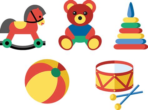 Kids Playing Toys Clipart