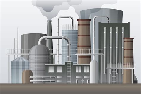 Free Vector | Realistic power plant illustration