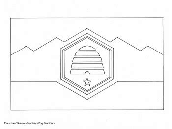 Utah's New State Flag Coloring page by Mountain Vibes | TPT