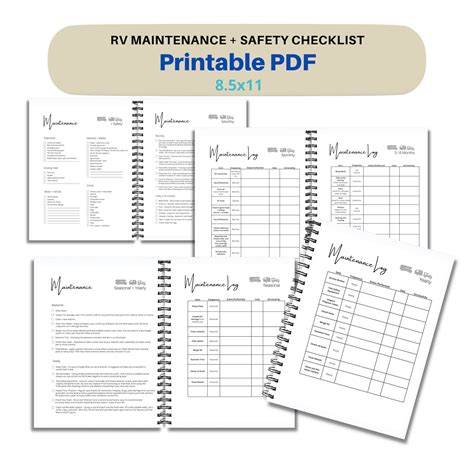 Printable RV Maintenance Checklist RV Maintenance Log RV - Etsy