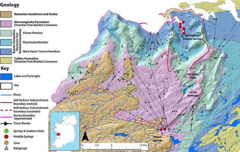 Geology and hydrogeology of the Burren region, Western Ireland. | Download Scientific Diagram