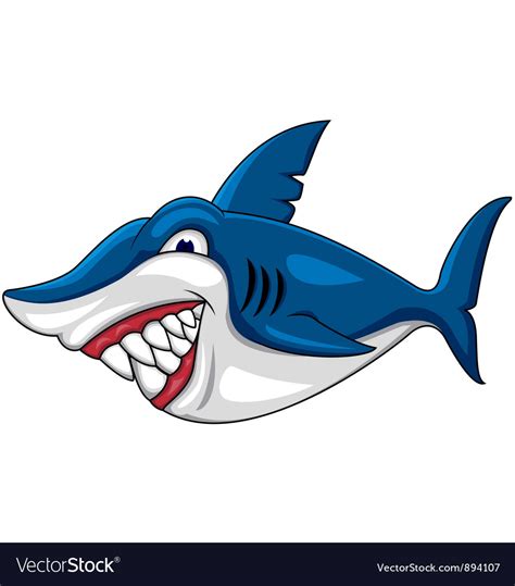 Angry Shark cartoon Royalty Free Vector Image - VectorStock