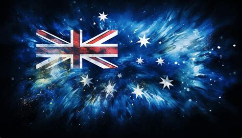 Premium Photo | Picture of the australian flag done by spray paint ...