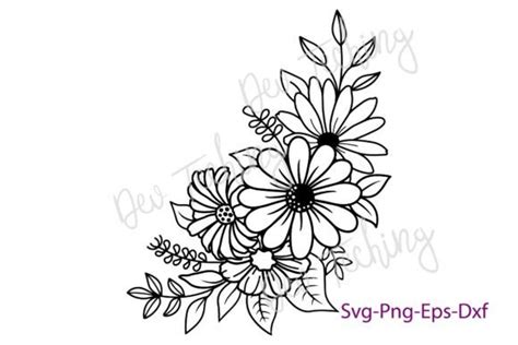 Simple Flower Designs For Pencil Drawing Borders | Best Flower Site