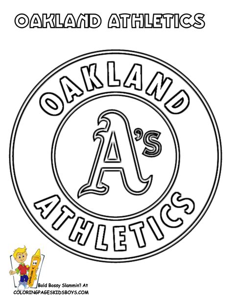 Oakland Athletics Baseball Coloring Page at YesColoring.com Slide ...