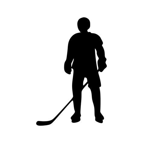 ice hockey silhouette on a white background 10777997 Vector Art at Vecteezy