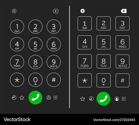 Cellphone keypad screen Royalty Free Vector Image