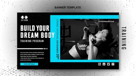 Free PSD | Training banner template with photo