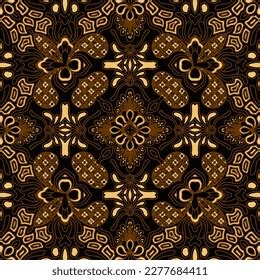 Clasic Indonesian Premium Batik Sogan Pattern Stock Vector (Royalty ...