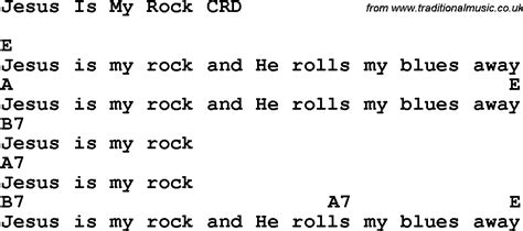 Christian Childrens Song: Jesus Is My Rock Lyrics and Chords