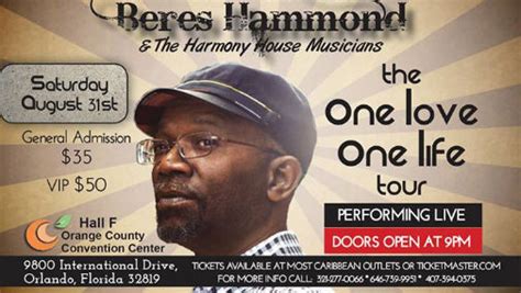 Soiree Events Presents Beres Hammond Live in Orlando, Florida | MNI Alive