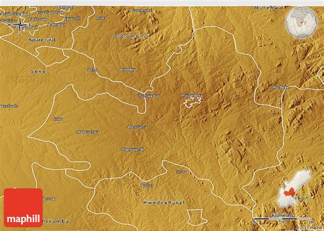 Physical 3D Map of Marondera